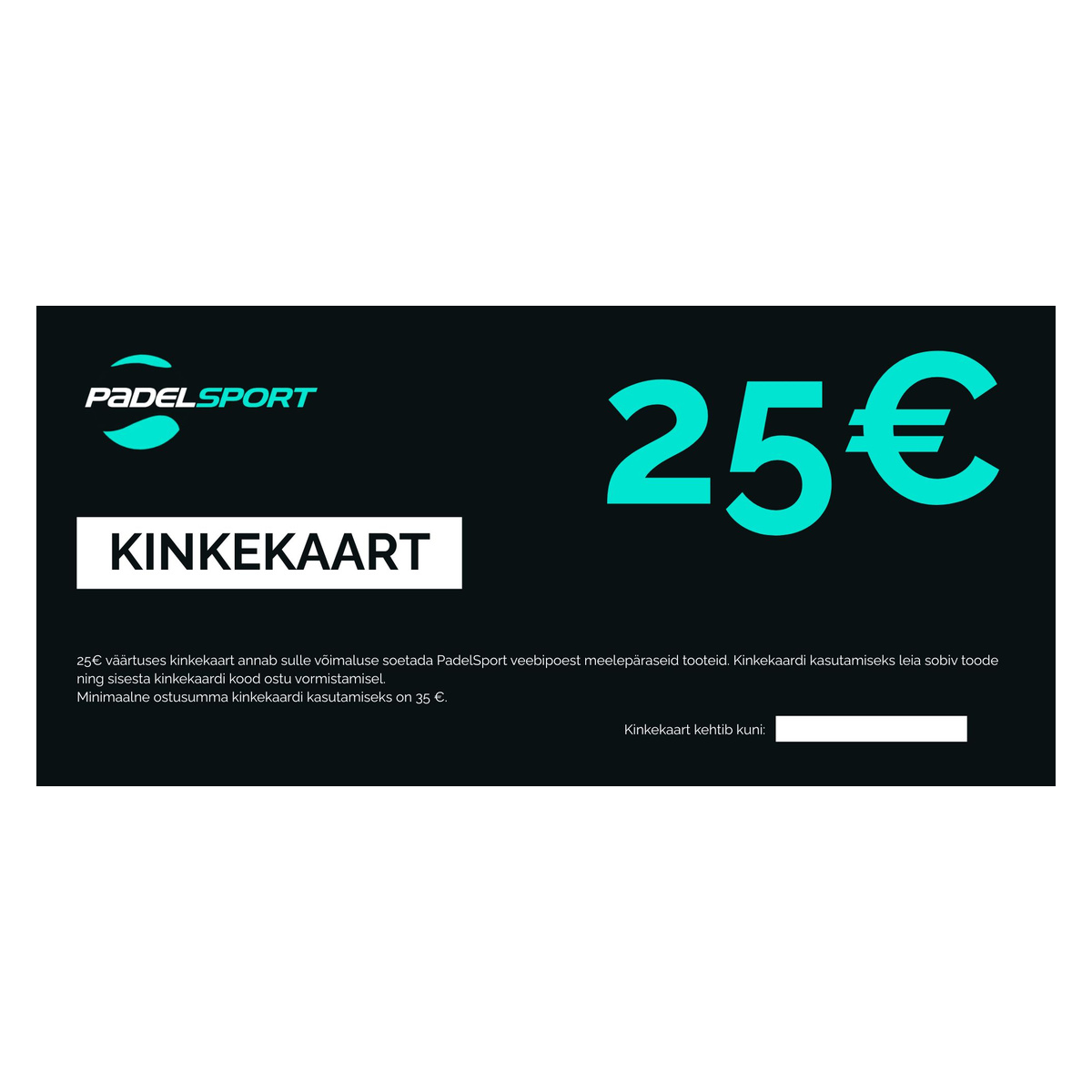 padelsport_kinkekaart_25eur_valge_taust_1200x1200
