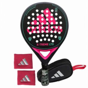 Adidas X-Treme must/roosa reketikomplekt koos rahatasku ja randmepaeltega