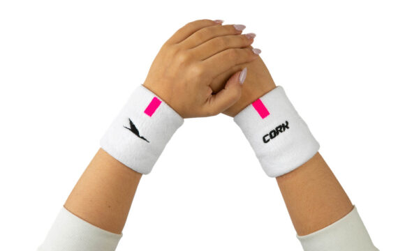 Cork Wristband White/Pink