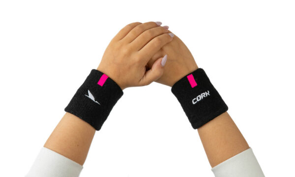 Cork Wristband Black/Pink