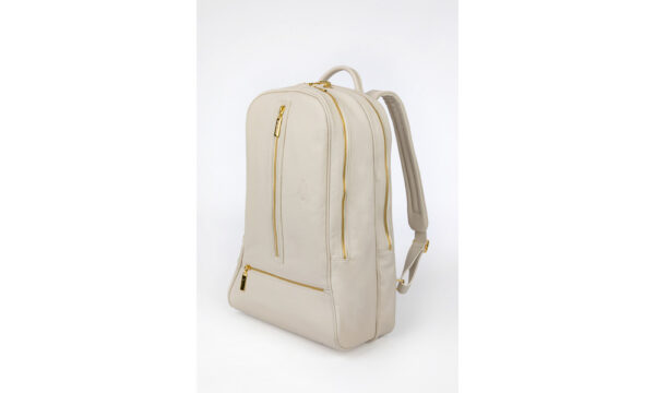 Cork Leather Backpack White - Image 2