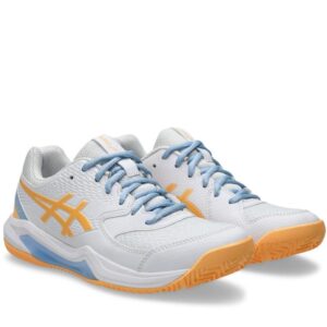 Asics Gel Dedicate 8 Padel White Orange Women''s Sneakers